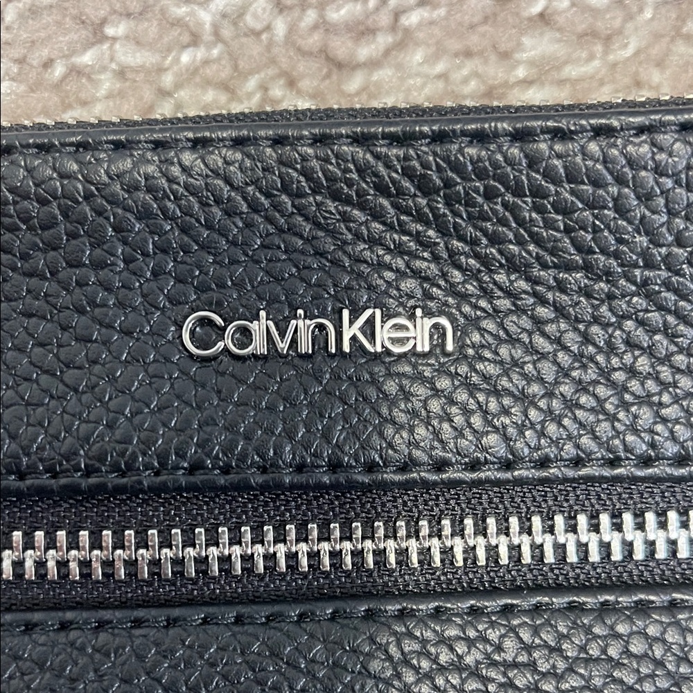 Calvin Klein Black Textured Clutch - Picture 8 of 8